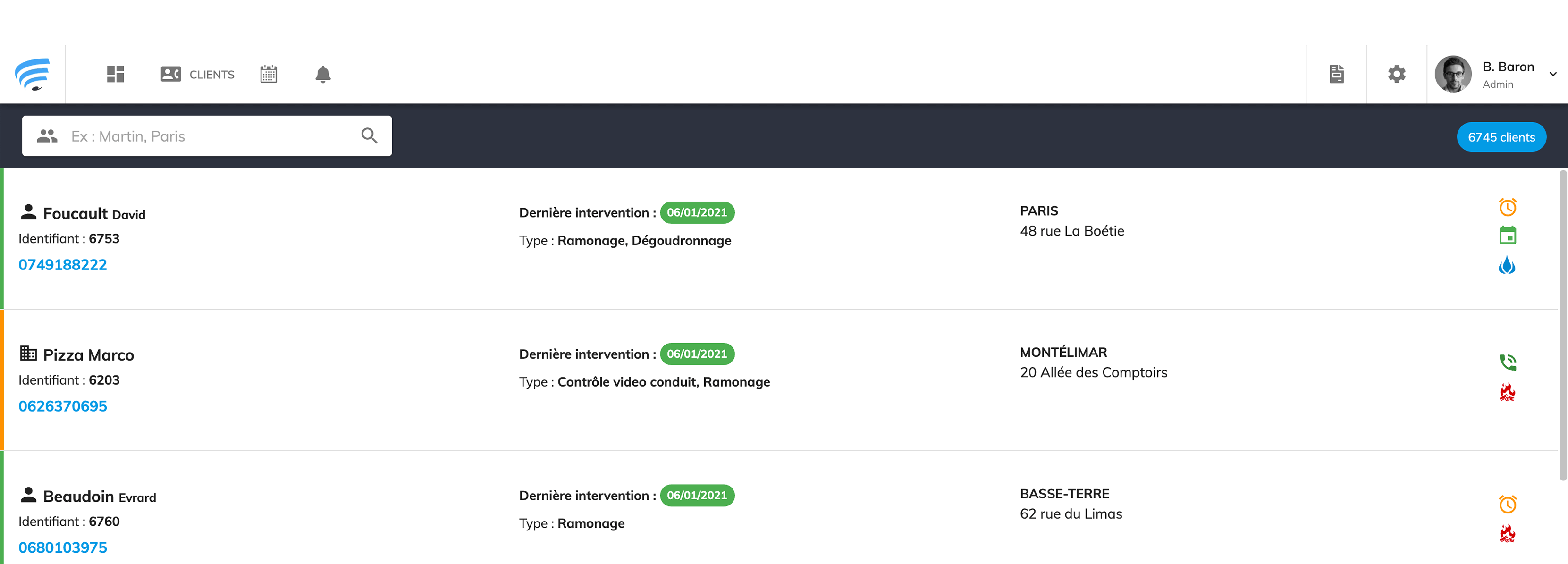 Avec Planisfaire, géolocalisez rapidement votre client. Planifiez rapidement vos trajets lors de vos tournées